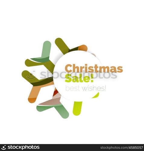 Christmas and New Year geometric banner with text. Christmas and New Year geometric banner with text. Vector illustration