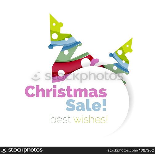 Christmas and New Year geometric banner with text. Christmas and New Year geometric banner with text. Vector illustration