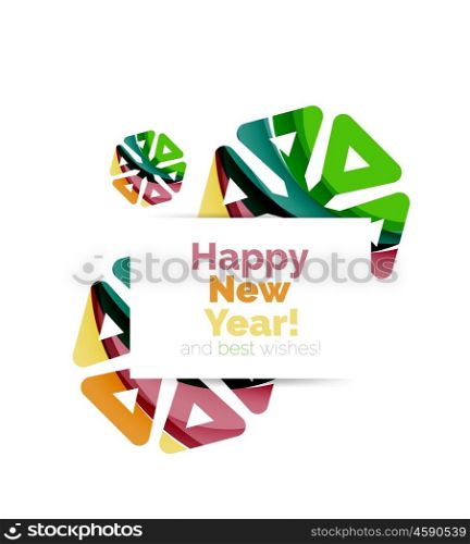Christmas and New Year geometric paper design banner. Christmas and New Year geometric paper design banner. Vector