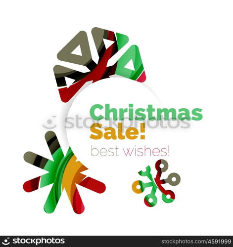 Christmas and New Year geometric paper design banner. Christmas and New Year geometric paper design banner. Vector