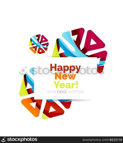 Christmas and New Year geometric paper design banner. Christmas and New Year geometric paper design banner. Vector