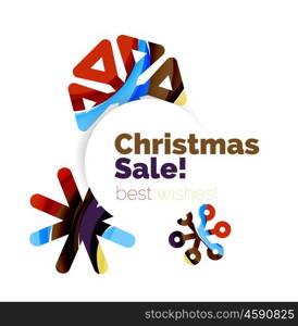 Christmas and New Year sale banner. Christmas and New Year sale banner. Vector illustration