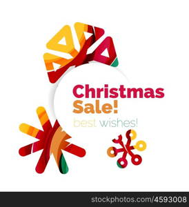 Christmas and New Year sale banner. Christmas and New Year sale banner. Vector illustration