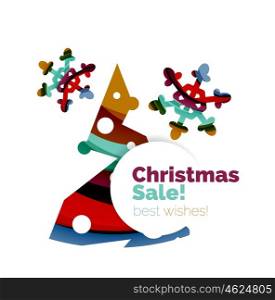 Christmas and New Year sale banner. Christmas and New Year sale banner. Vector illustration
