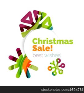 Christmas and New Year sale banner. Christmas and New Year sale banner. Vector illustration