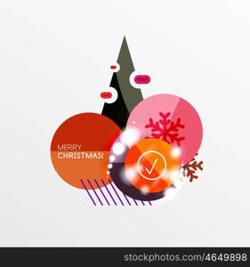 Christmas and New Year sale sticker templates, vector illustration