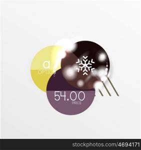 Christmas and New Year sale sticker templates, vector illustration