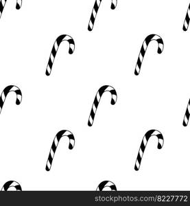 Christmas and new years candy cane. Pattern for textile design, wrapping paper. Vector illustration