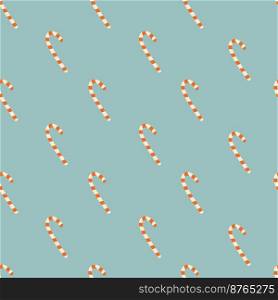 Christmas and new years candy cane. Pattern for textile design, wrapping paper. Vector illustration