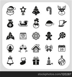Christmas and Winter icons set, Vector, EPS10, Don't use transparency.