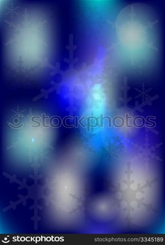 Christmas Background - Abstract Blue Background With Snowflakes
