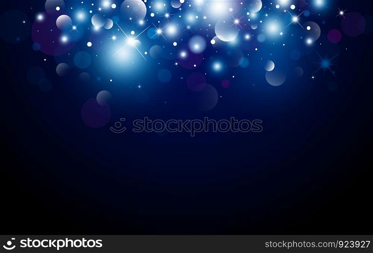 Christmas background design of bokeh and light effect vector illustration