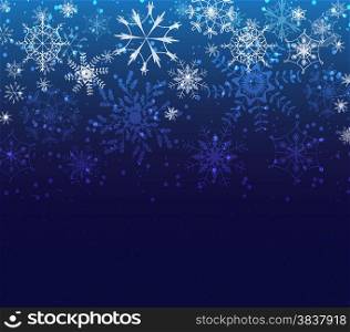 christmas background greeting card with snowflakes