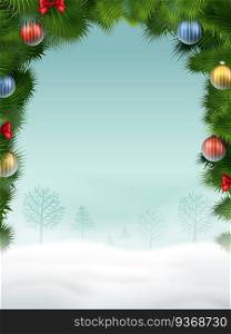 Christmas background in great atmosphere with ornaments . Christmas background in great atmosphere