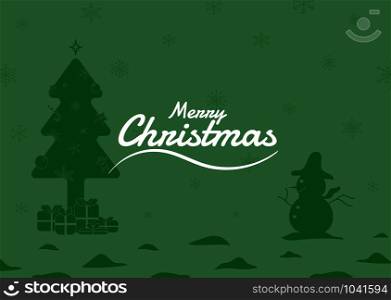 Christmas background modern banner with snowflake style snowfall and snowman design. vector illustration