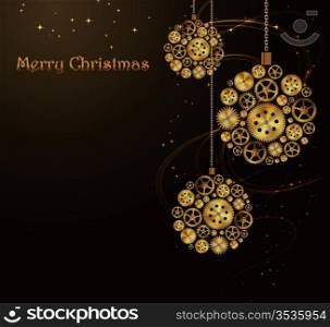 Christmas background, steampunk style