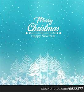 Christmas Background. Vector landscape background Christmas, Happy New Year