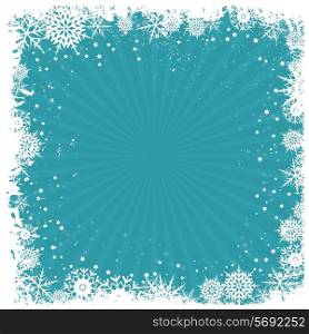 Christmas background with a grunge snowflake design