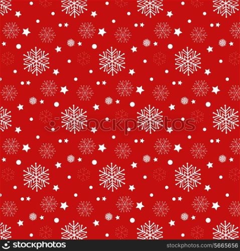 Christmas background with a snowflake and stars design