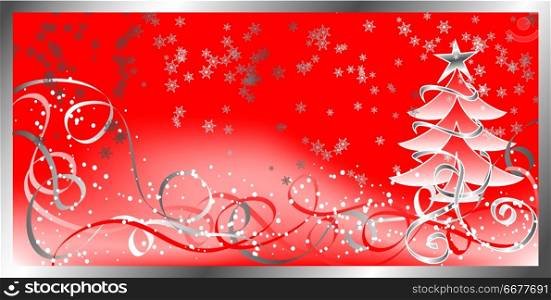 Christmas background with a snowflakes, vector