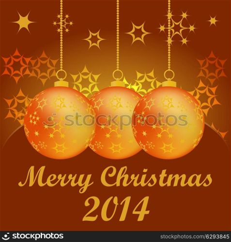 Christmas background with balls for the Christmas tree, vector illustration.