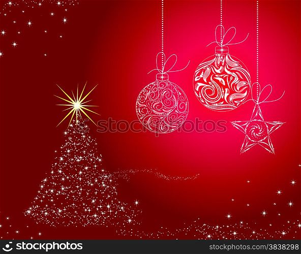 Christmas Background with Christmas Balls
