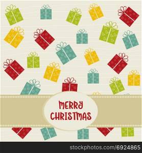 Christmas background with gift boxes