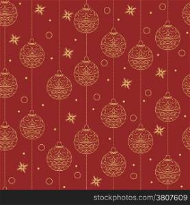 christmas background with ornaments, vector, seamless pattern. christmas design, seamless pattern