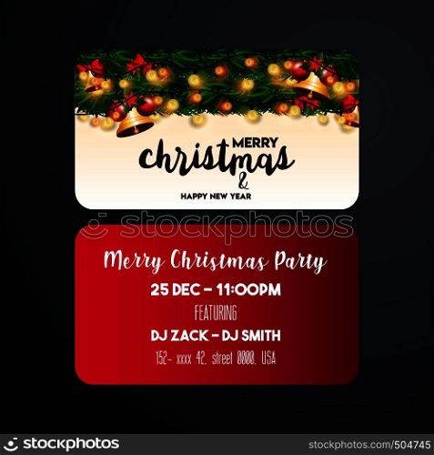 Christmas background with realistic decoration. Vector EPS10 Abstract Template background