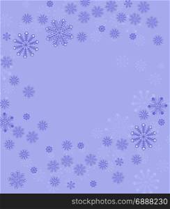 Christmas background with snow. Vector illustration of falling snowflakes. Christmas background with snow