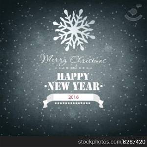 Christmas Background With Snowflake And Title Inscription