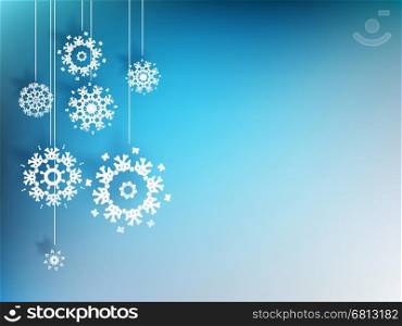 Christmas background with snowflake and with place for you text. EPS 10 vector. Christmas background with snowflake. EPS 10
