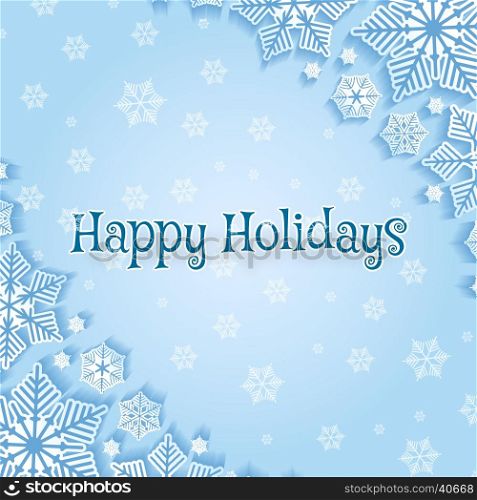 Christmas background with snowflakes. Holidays background with snowflakes. Christmas or new year wallpaper vector illustration