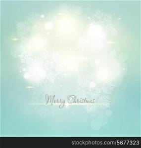 Christmas Background With Stars And Snowflakes