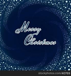 Christmas background with stars. Christmas background with stars and lettering Merry Christmas. Vector illustration