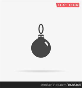 Christmas Ball flat vector icon. Hand drawn style design illustrations.. Christmas Ball flat vector icon