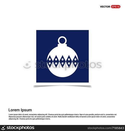 Christmas Ball Icon - Blue photo Frame
