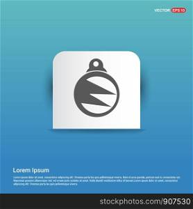 Christmas Ball Icon - Blue Sticker button