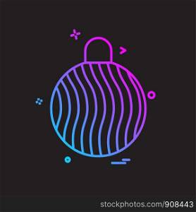 Christmas ball icon design vector