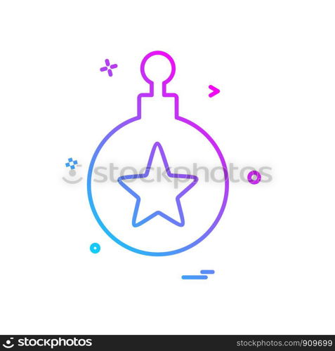 Christmas ball icon design vector