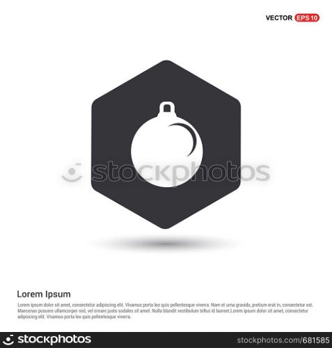 Christmas Ball Icon Hexa White Background icon template - Free vector icon