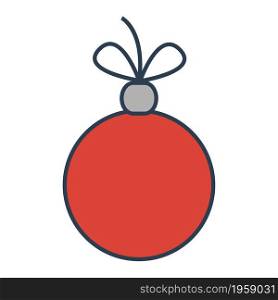 Christmas ball icon in minimalistic style. Christmas ball icon in minimalistic style.