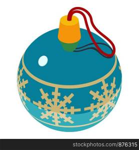 Christmas ball icon. Isometric illustration of christmas ball vector icon for web. Christmas ball icon, isometric 3d style