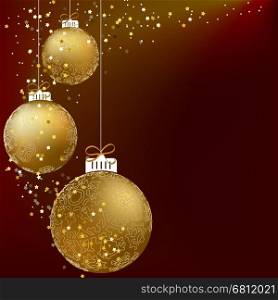 Christmas ball made from a golden snowflakes. + EPS10 vector file