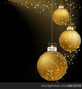Christmas ball made from a golden snowflakes. + EPS8 vector file