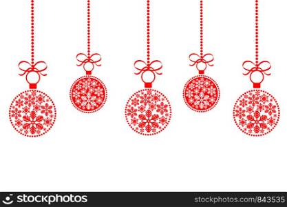 christmas ball red isolated background