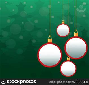Christmas balls background vector