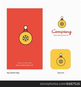 Christmas balls Company Logo App Icon and Splash Page Design. Creative Business App Design Elements