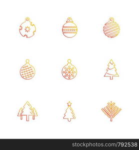 Christmas balls , snowflakes, tress , christmas , snow , winter , merry christmas , 25 dec , balls , decoration , evening , snowfall , icon, vector, design, flat, collection, style, creative, icons