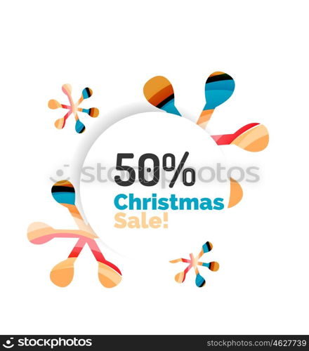 Christmas banner design. Christmas banner design with blank space for promo text. Vector illustration